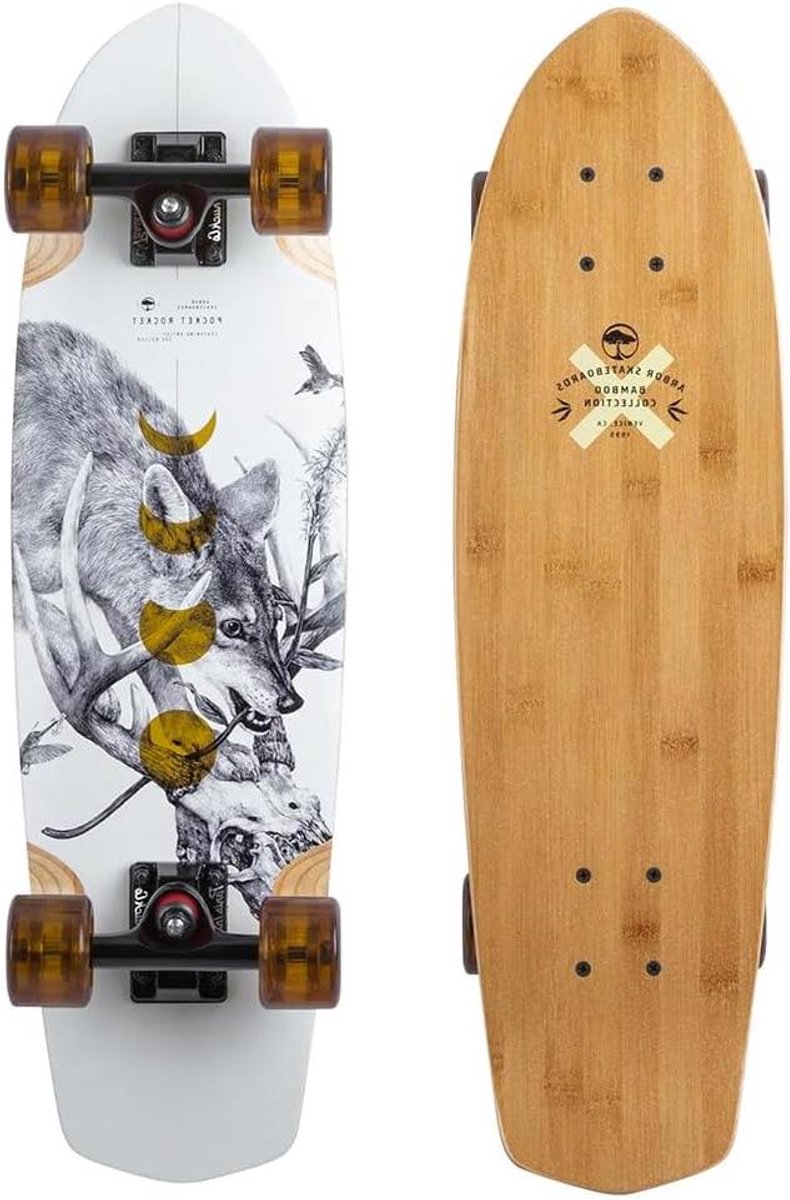 Cruiser Longboard Skateboard Bamboo Board Stad Verkenning Flexibel Deck 27 Inch