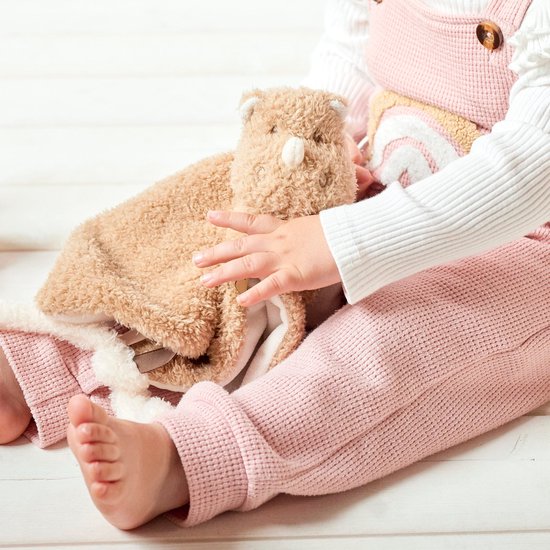 Nattou TEDDY Knuffeldoekje - Neushoorn - 39 cm - Karamel van Nattou — afbeelding 3