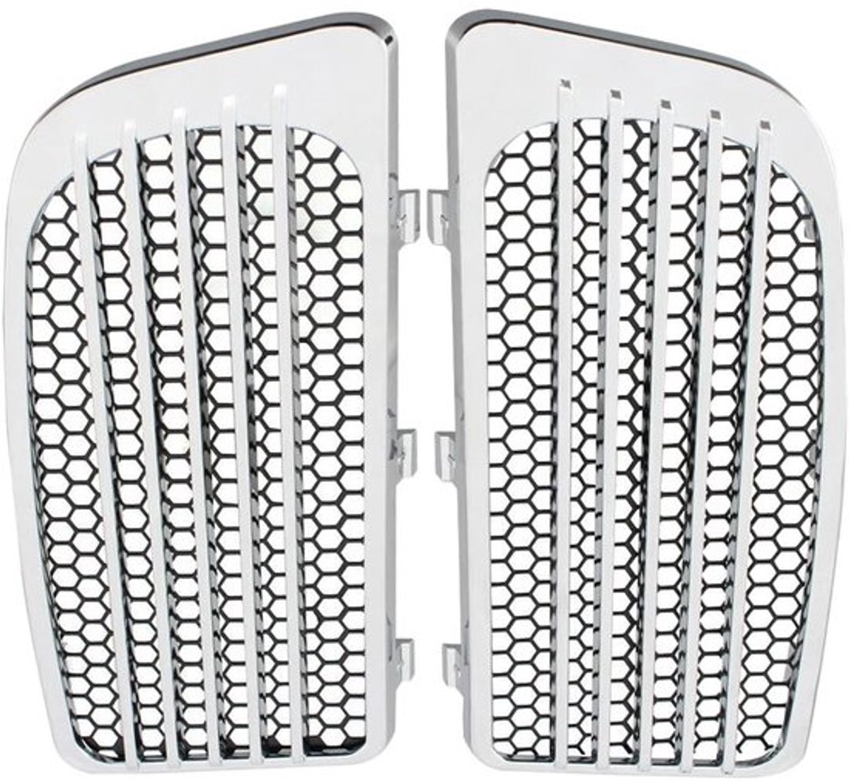 Radiator Grille Metalen Gaas - Onderkuip Cover - Compatibel met Ha-rley Touring - Zwart/Zilver - ABS - Montage 2014-2020 - Radiatorbescherming
