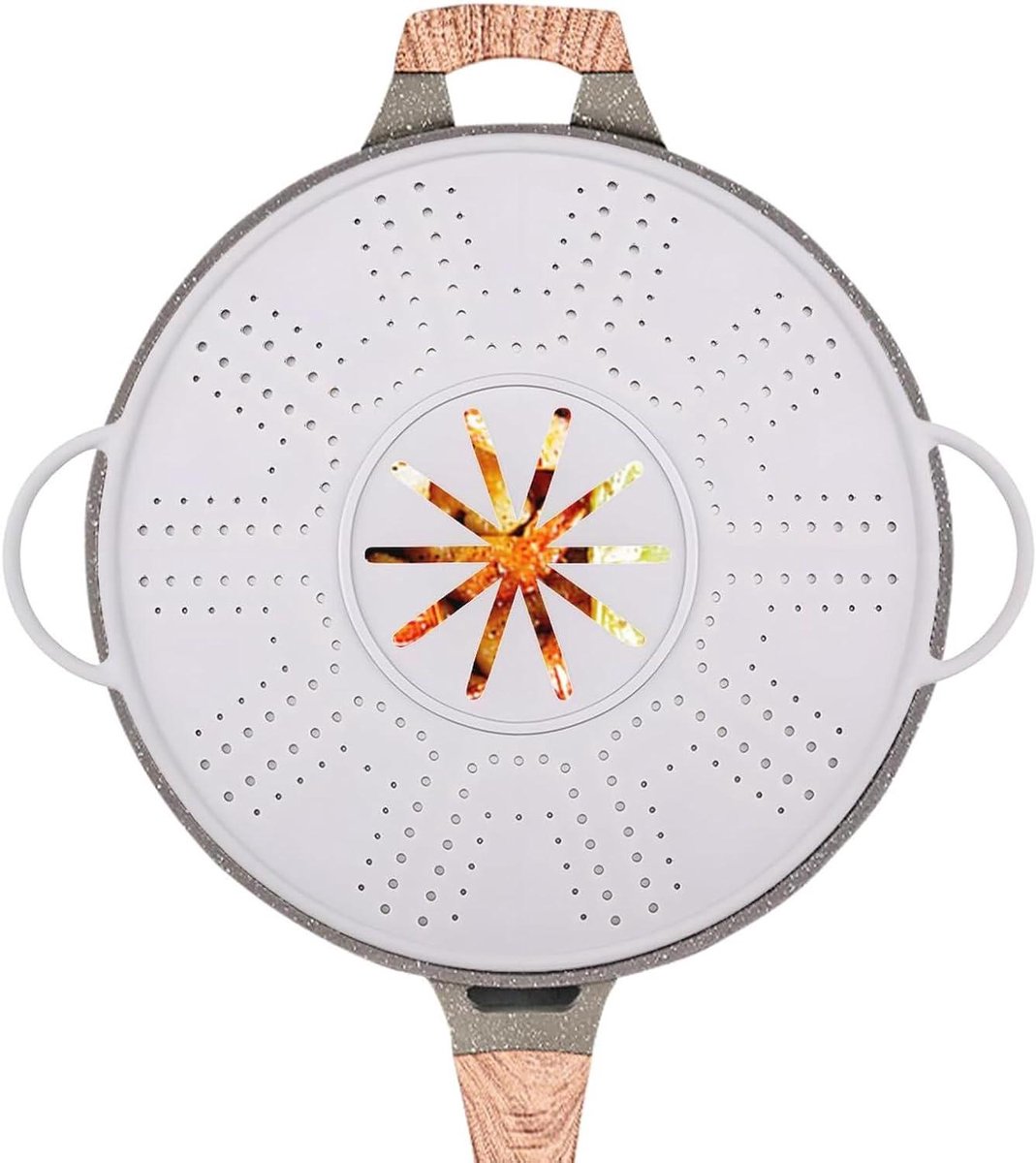 Spatscherm Pan - Spatdeksel Hete Olie - Keuken Schoonhouden - Opvouwbaar Ontwerp - 35 cm - Paars