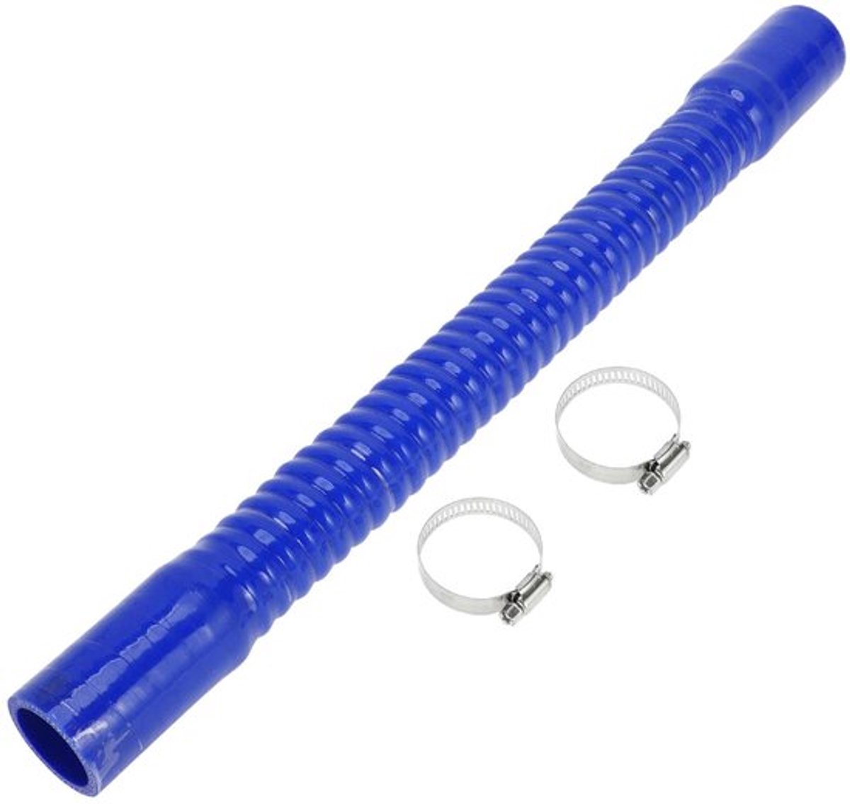 Koelslang Siliconen - 35 mm Binnendiameter - 500 mm Lengte - Meerlaags Geweven - Temperatuurbestendig tot 300 °C - Inclusief Klemmen - Siliconenslang