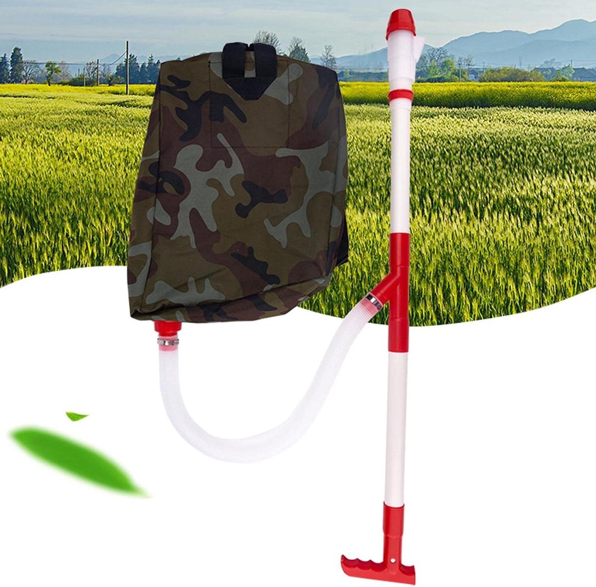 Kunstmeststrooier Rugzak - Mest Applicator - Bodem Bemesten - Arbeidsbesparend Ontwerp - 100 cm Lengte - Rood