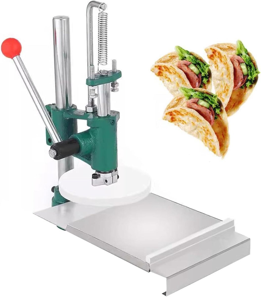 Handmatige Deegpers - Pastamaker Pizzapers - Deeg Rollen - Verstelbare Dikte - 12-16 cm - Zilver