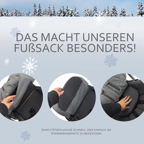 Baby Voetenzak - Winterzak Kinderwagen - Baby Warm Houden - Aanpasbaar Trekkoord - Universeel - Rood — afbeelding 3