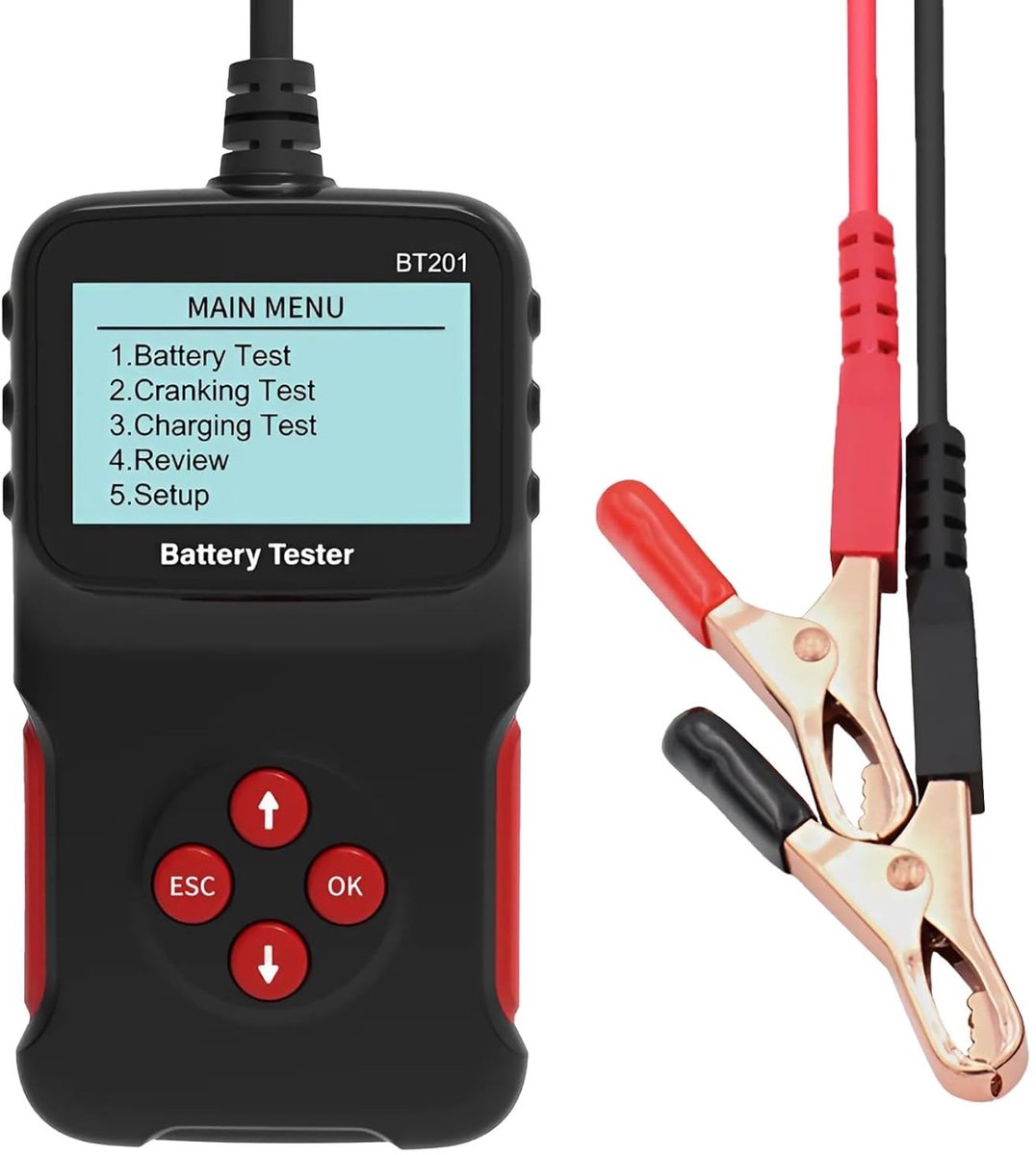 Batterijtester - Zwart - 12V - Digitale Auto Accutester met CCA Meting - Voor Auto, Vrachtwagen en Motorfiets