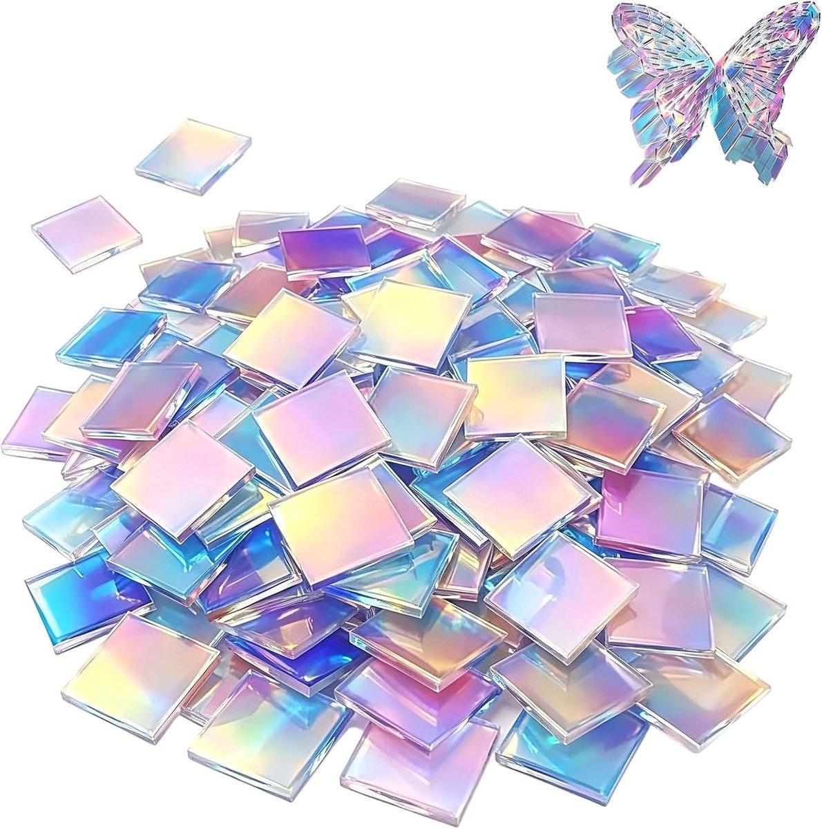 Acryl Mozaïekstenen - Glanzend - 3 x 3 cm - Voor Creatief Knutselen - Set van 50 Stuks