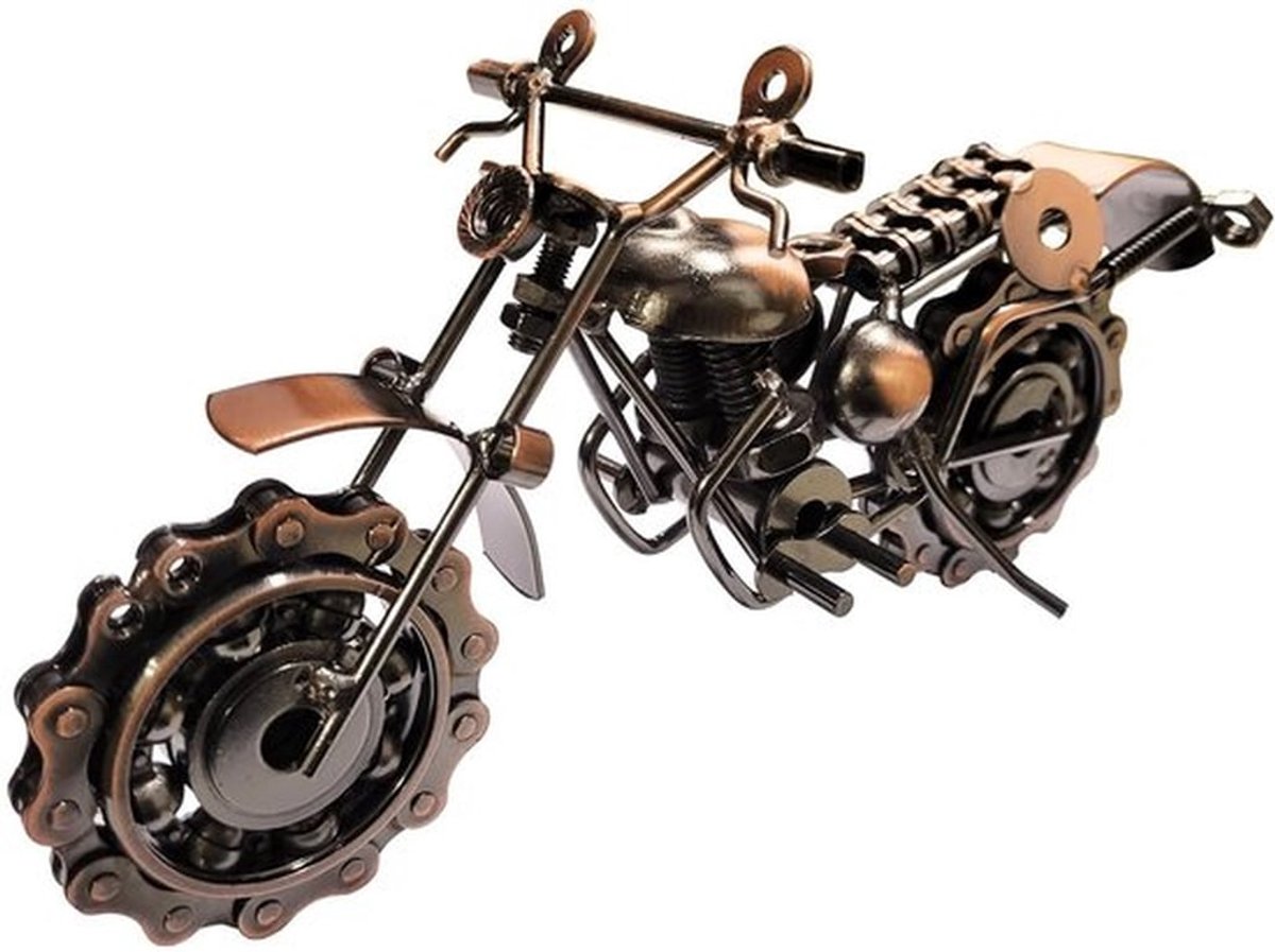 Kettingwiel Retro - Handgemaakt Model - Steampunk Ornament - Kunst Sculptuur - Uniek Cadeau - Hoogwaardige Materialen - Motorfietsmodel