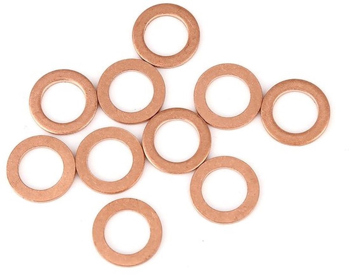 Sluitring 10 x 16 x 1,5 mm - Platte Afdichtring - Set van 10 - Duurzaam Materiaal - Voor Diverse Toepassingen