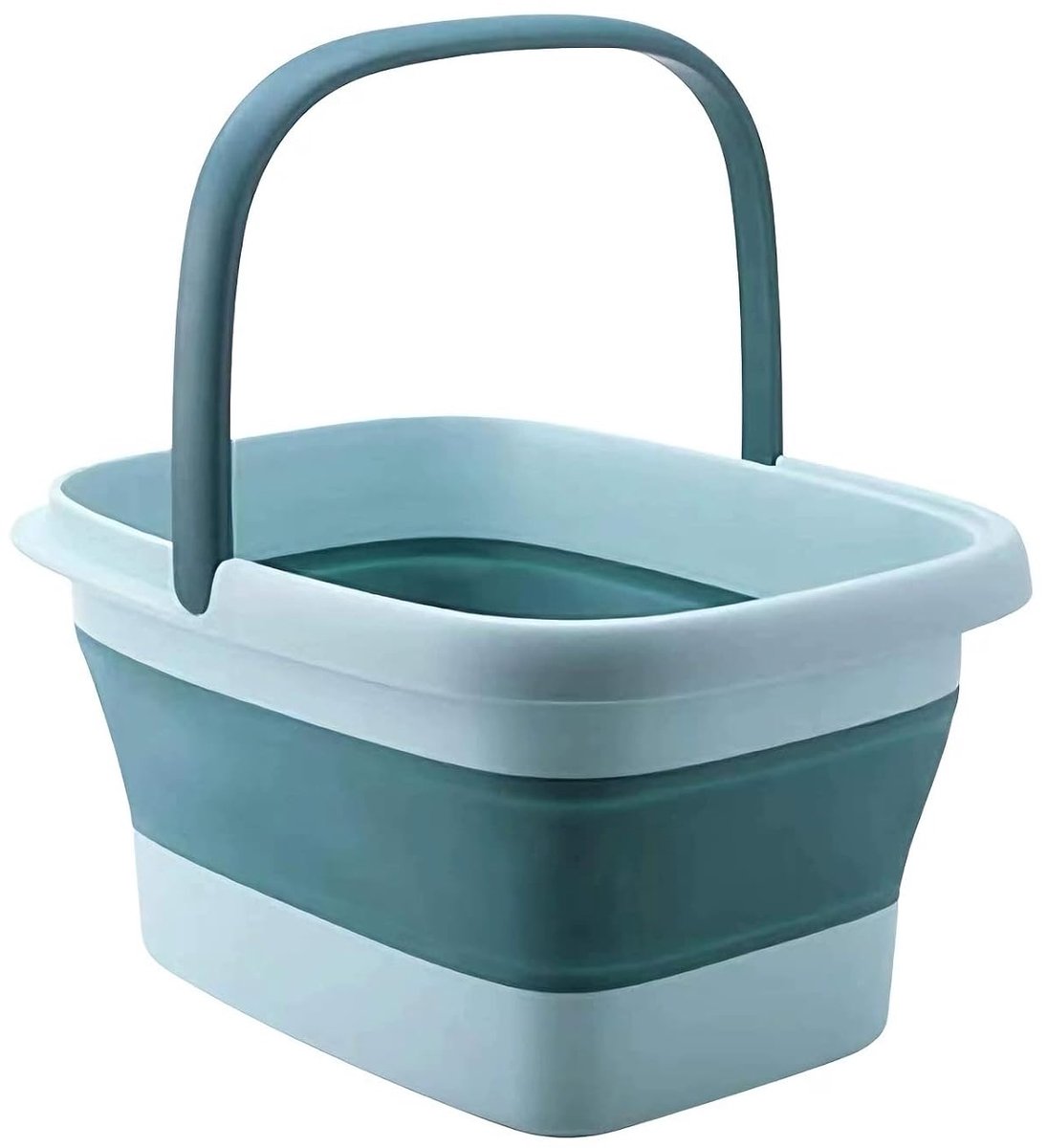 1 stuk - Wastafel - Opvouwbaar - Kunststof - 42,5x23x32,5 cm - Blauw Groen