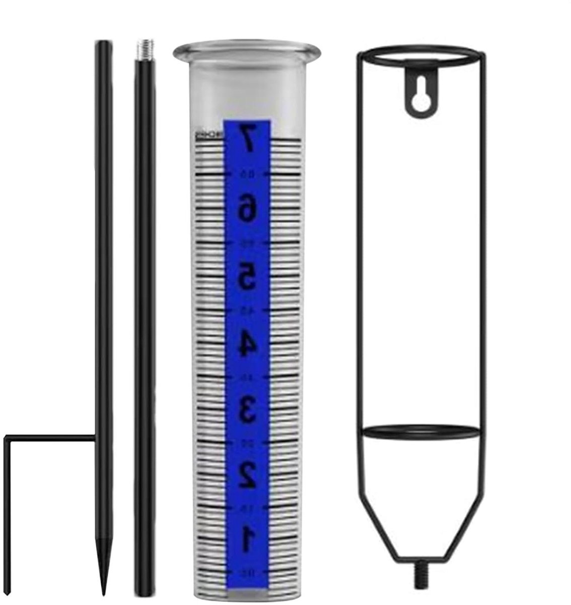 Regenmeter Outdoor - Regenmeter Tuin - Tuinieren Weer Meten - Verdikte Stevige Buis - 27 Centimeter - Transparant