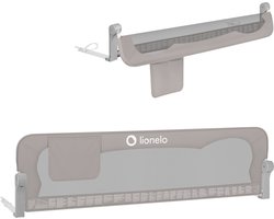 Lionelo Eva Bedhekje – Veiligheidsbarrière tot 27 kg – 180° Opvouwbaar – 150 cm Breed – Duurzaam Aluminium Frame – SecureBelt & StandSafe Blokkade – Voor Kinderen 18m-5j