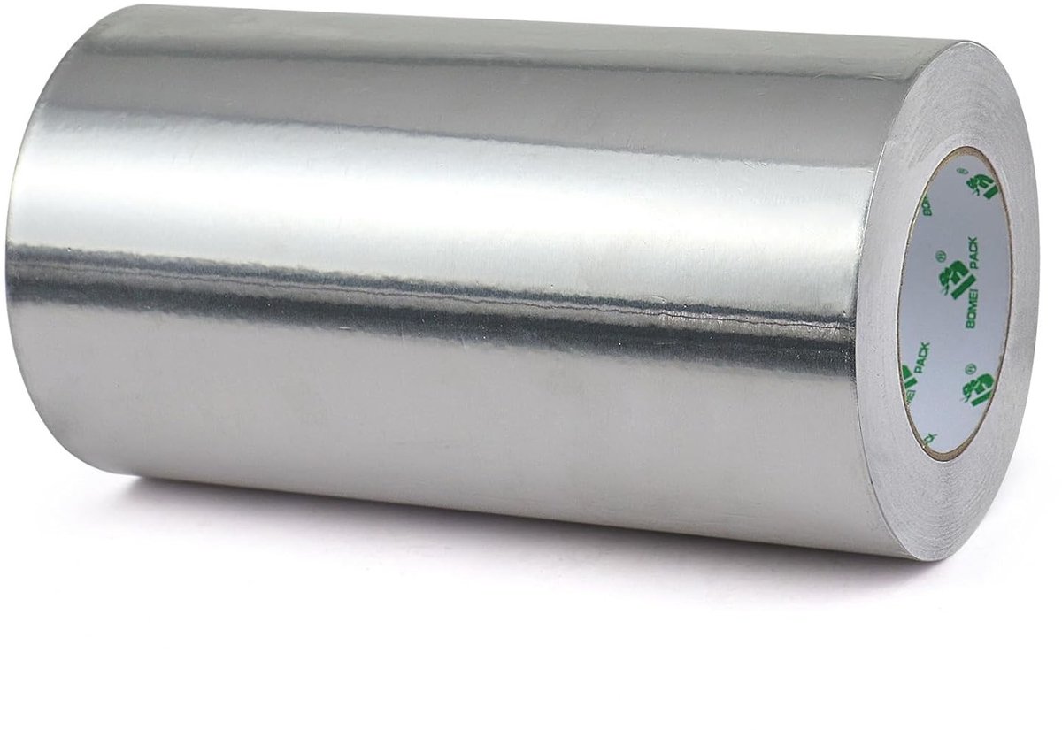 Aluminium Tape 250mm x 50m, Hittebestendig en Waterdicht, Ideaal voor Reparatie van Metaaloppervlakken en Diverse Klussen