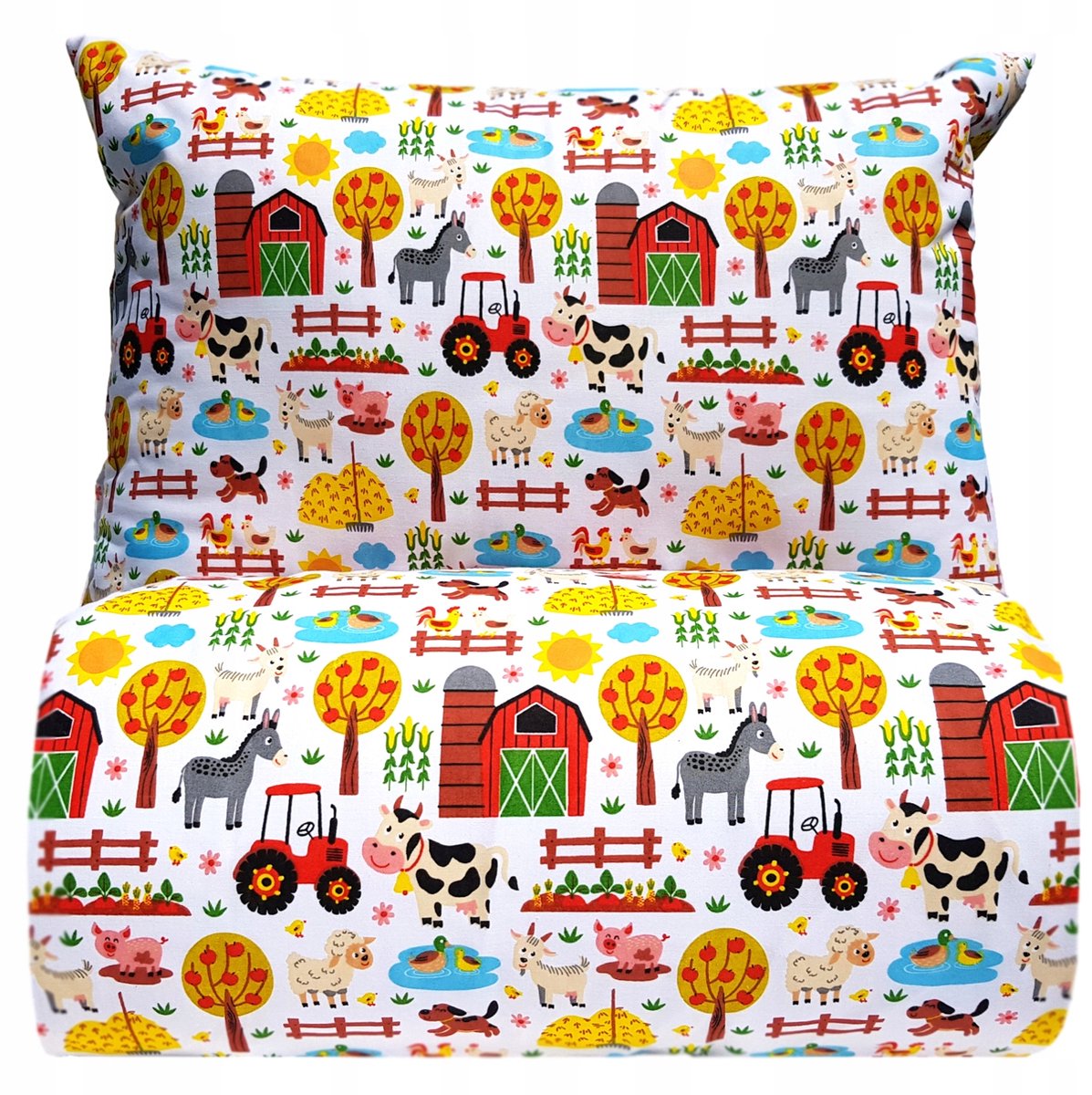 Kinderbeddengoed Boerderij 100x160 cm - Katoen met Dieren & Tractor