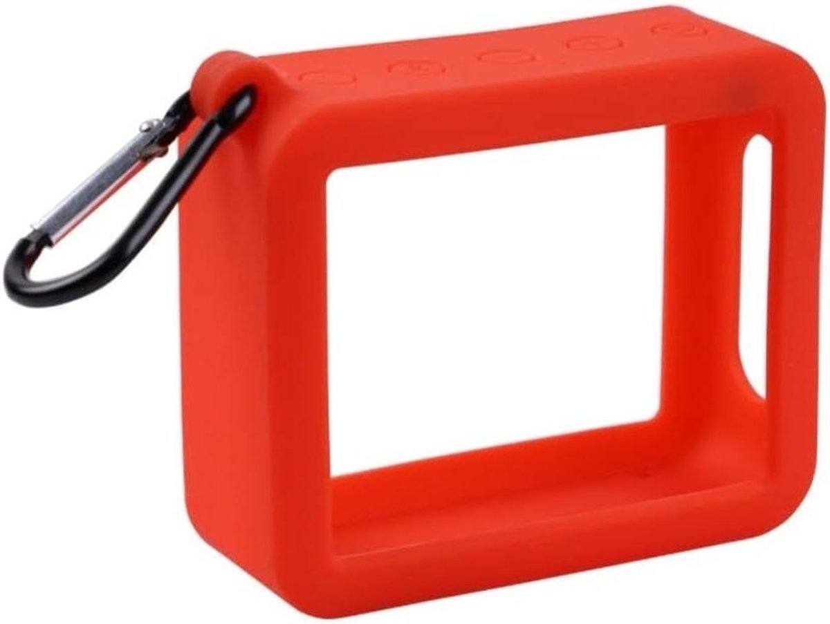 Draagbare hoes - Beschermhoes speaker - Muziek onderweg - Schokbestendig ontwerp - 10 x 7 x 3 cm - Rood