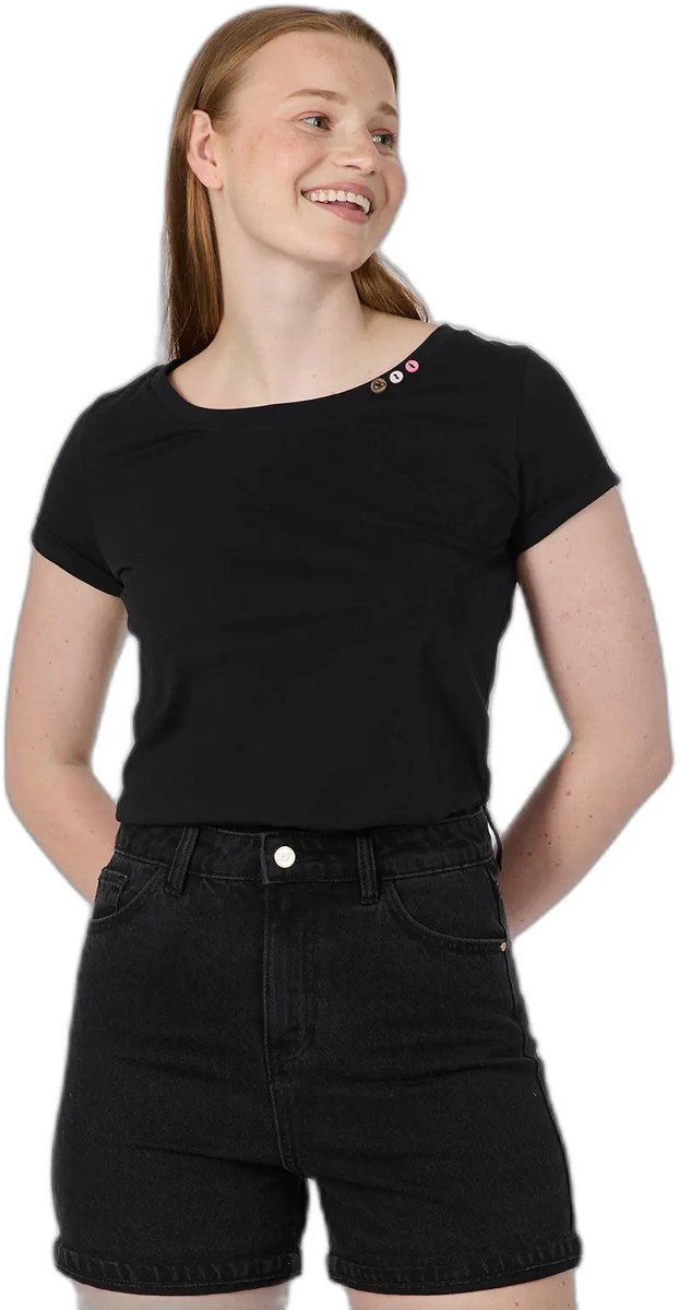T-shirt dames Ragwear Fllorah Gots Zwart
