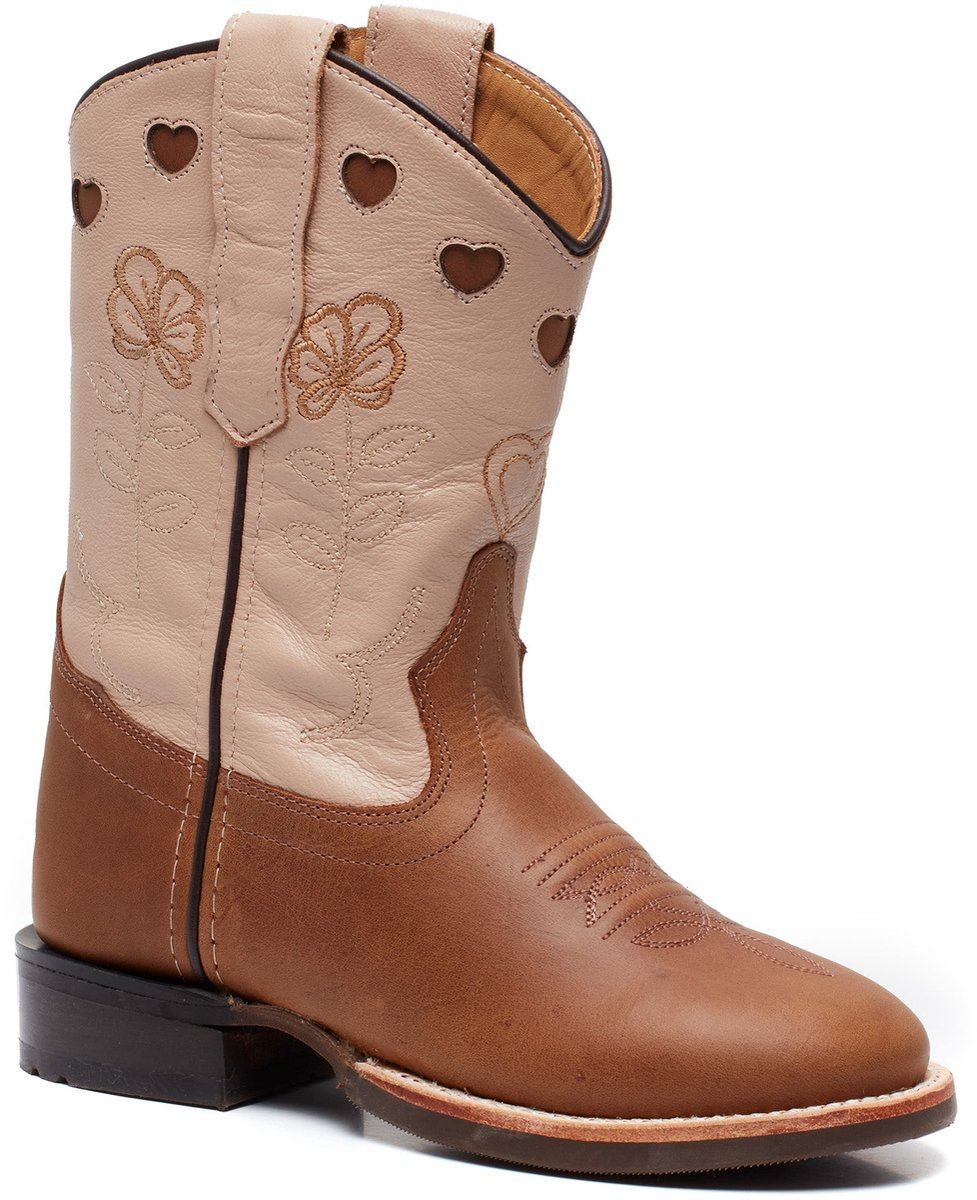 Bootstock x Chesterfield Creme Cowboylaarzen - Tieners - Creme - Leer
