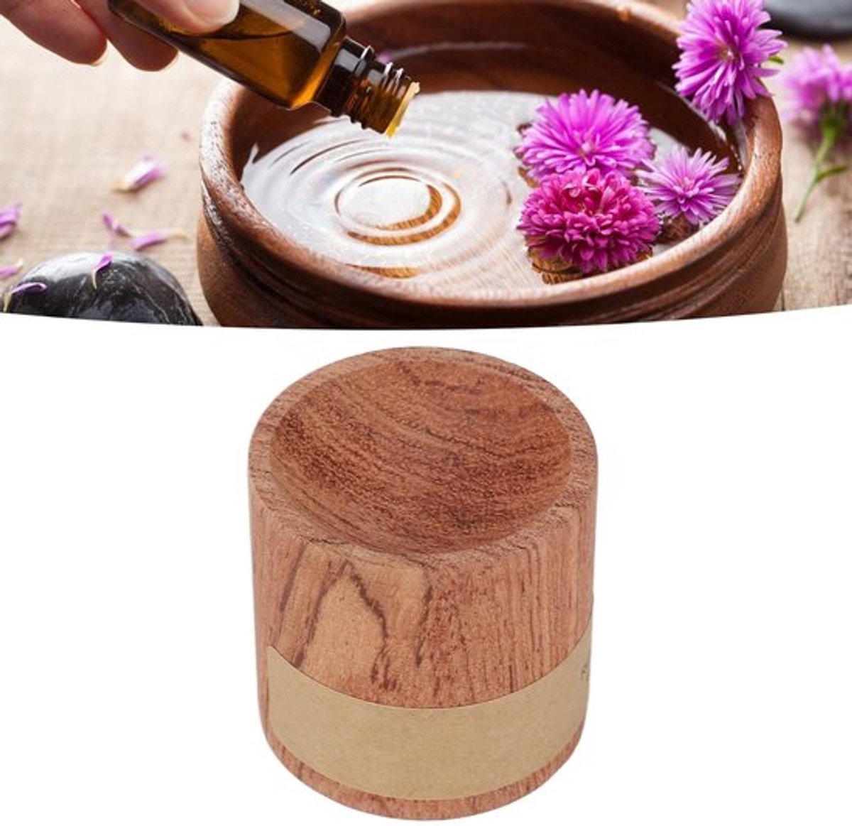 Olieverspreider Hout - Aromatherapie Diffuser - Etherische Olieverspreider - Meditatie/Training - 1,6 Inch - Stressverlichting
