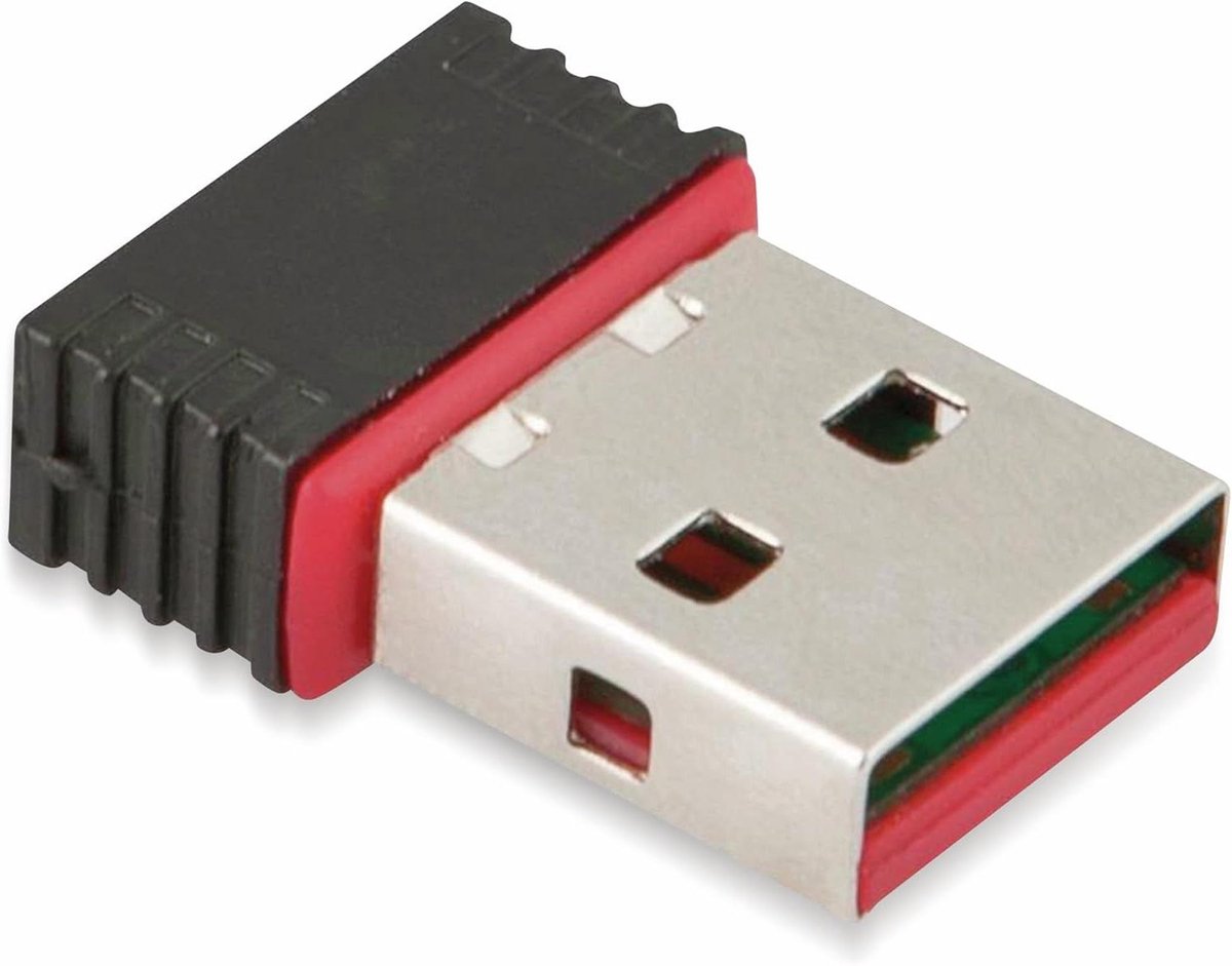 USB Netwerkadapter - Wifi Dongle - Draadloos Internet - Hoge Snelheid - 150 Mbit/s - Zwart