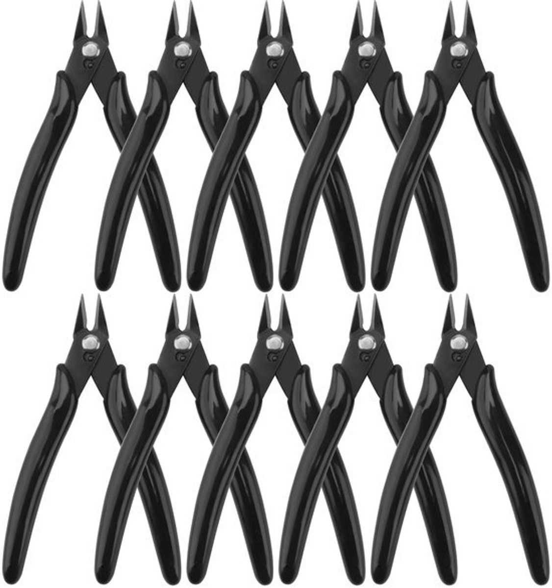 Mini-draadsnijder 10 stuks - 5 inch Precisie Kabelsnijders - Zijsnijders - Ergonomisch Ontwerp - Roestwerend - Ideaal voor Sieraden Maken - Kniptang