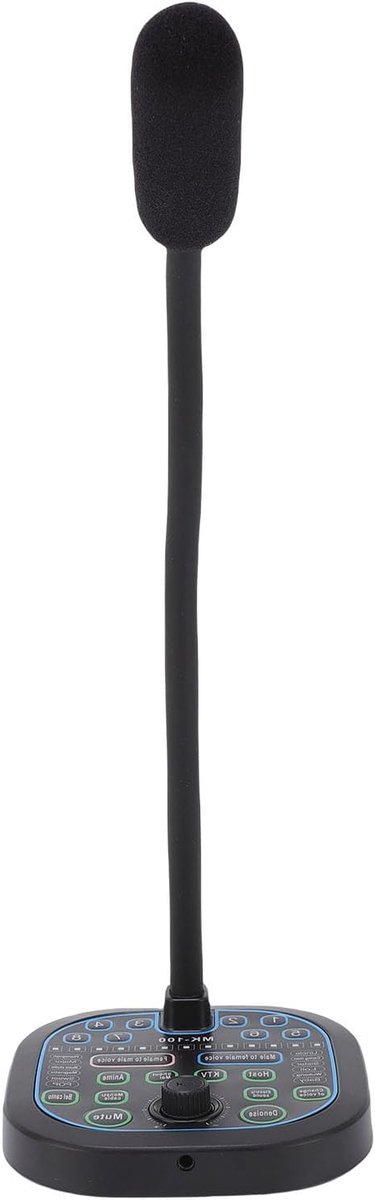 Stemwisselaar Microfoon - Voice Changer - Online Gaming - 16 Stemmodificaties - 19 x 11 x 11 cm - Zwart