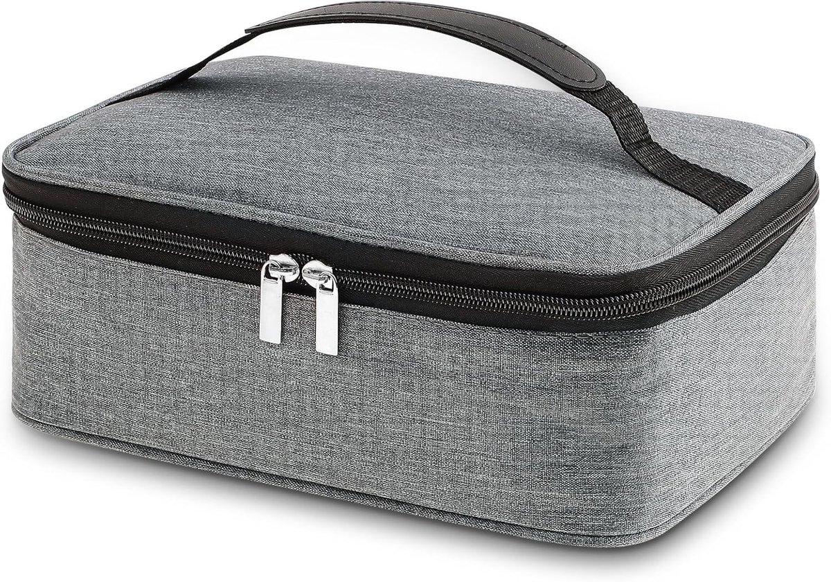 Isolerende Lunchtas 4L voor Mannen en Vrouwen, Draagbare Koeltas, Herbruikbare Lunchzak voor School, Kantoor en Picknick, Grijs