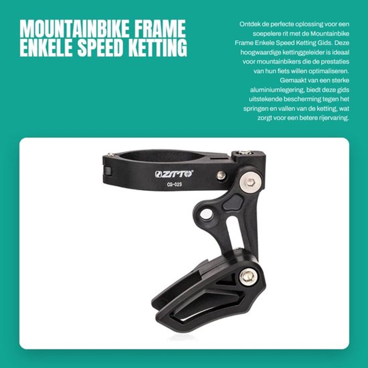 Kettinggids Aluminium - Fietsketting Protector - Schijfgeleider - Mountainbike Accessoire - Lichtgewicht - Eenvoudige Installatie - Fietsaccessoires