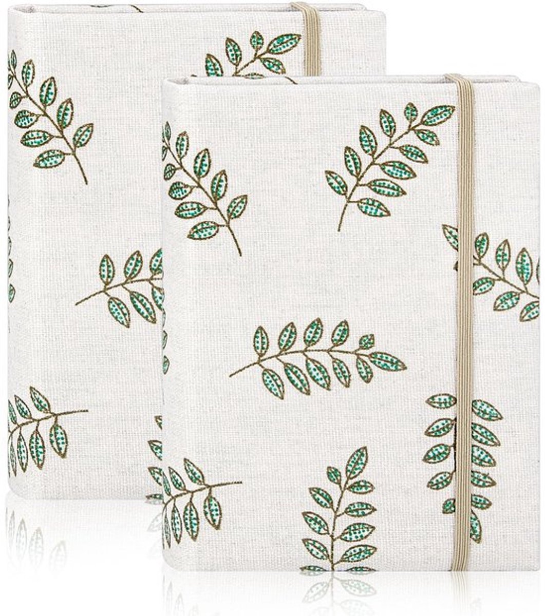 Fotoalbum 2 stuks - Insteekalbum voor 200 foto's 10x15 cm - Klein pocket fotoalbum - Linnen omslag - Zuurvrije insteekvakken - Tijdloze elegantie