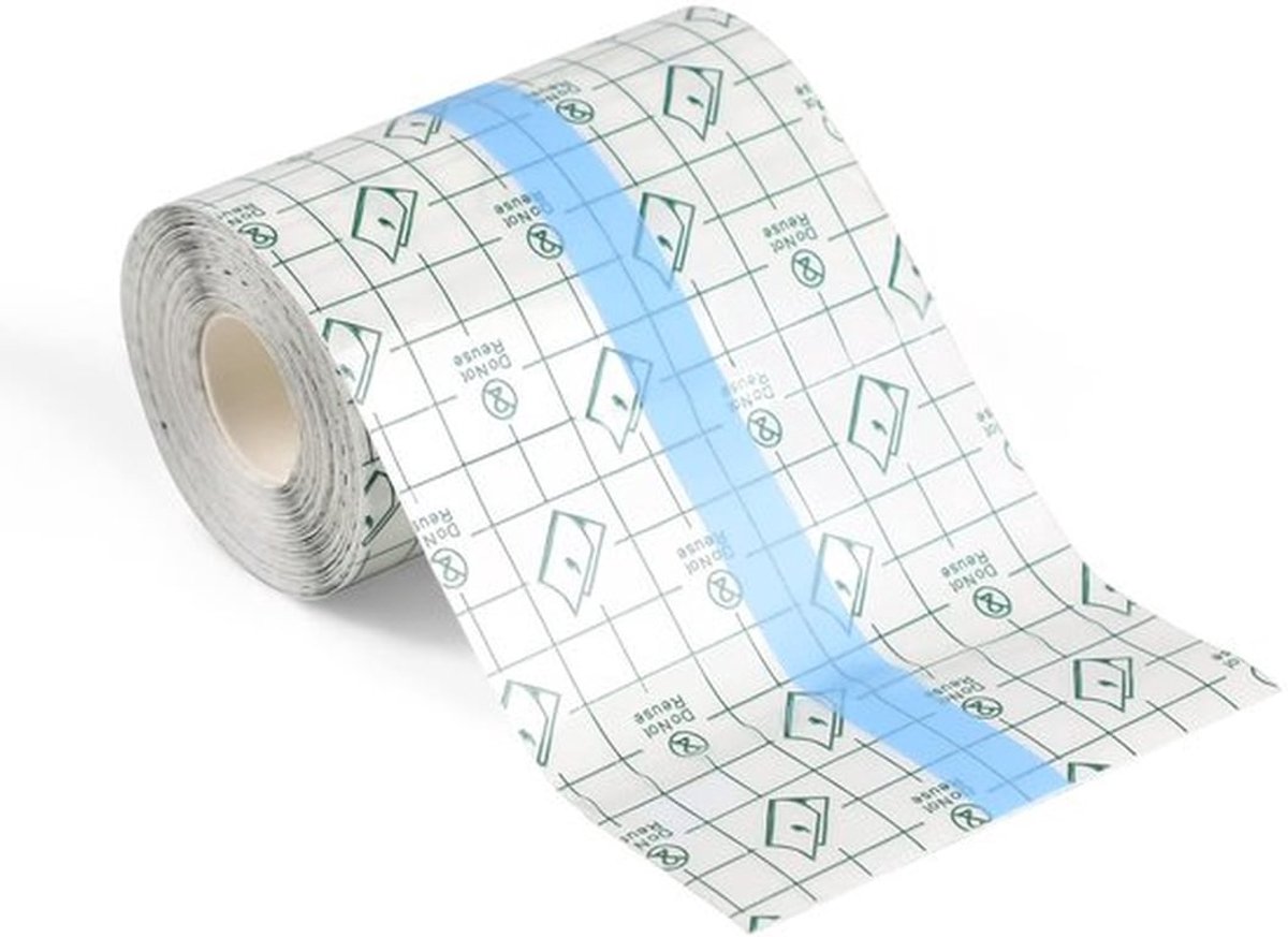 Transparante plakband - Medische plakband - Waterdicht en ademend - 10 cm x 10 m - Tattoo-film - Bescherming voor wonden en huid - Ideaal...