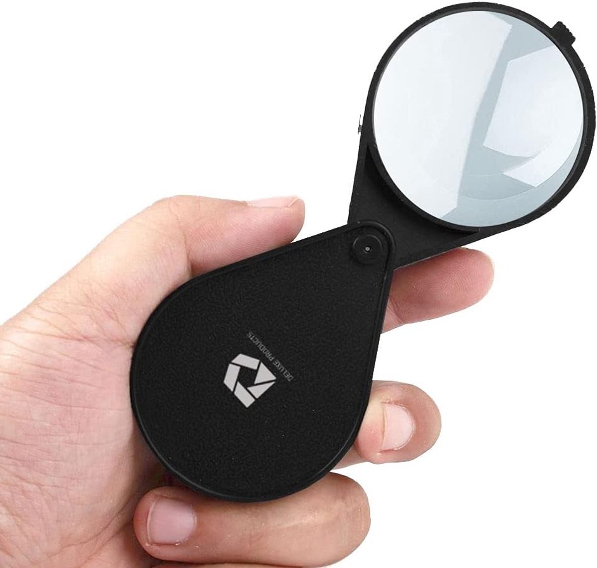 Vergrootglas - Zwart - 2,5 inch - Lichtgewicht met 4x Vergroting - Voor Lezen en Hobbyisten