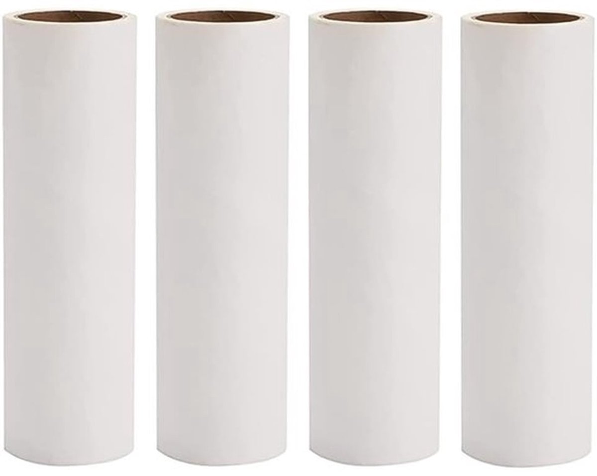 Plakroller Extra Sticky - 4 Rollen - 16 cm - Huisdierhaar Verwijderaar - Afneembaar Ontwerp - Papier met Smeltlijm - Pluizenroller