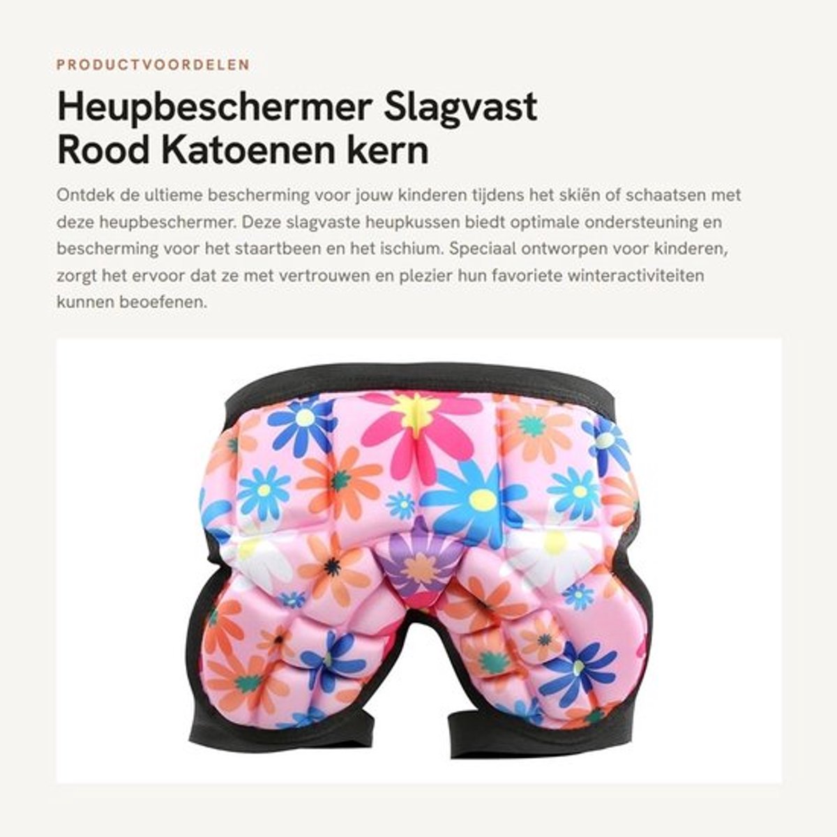 Heupbeschermer Schokbestendig - Kids Heupbescherming - Verstelbaar - EVA Kussen - Polyurethaan - 36 x 26 cm