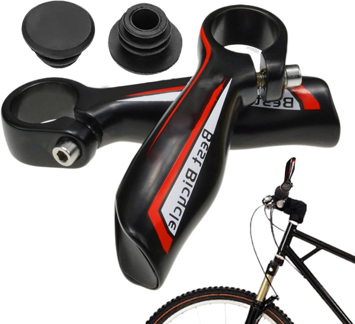 Fietsstuurgrepen - Handvatten Racefiets - Comfortabel Fietsen - Ergonomisch Ontwerp - Universele 22.2mm - Rood