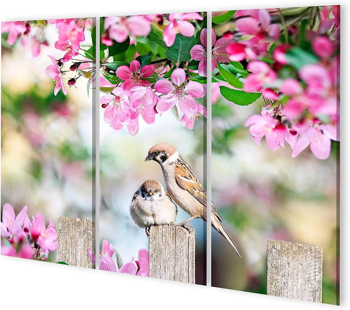 Canvas Schilderij 3-Delig - Wanddecoratie Set - Woonkamer Aankleden - Gestructureerd Canvas - 130x80cm - Natuurlijk