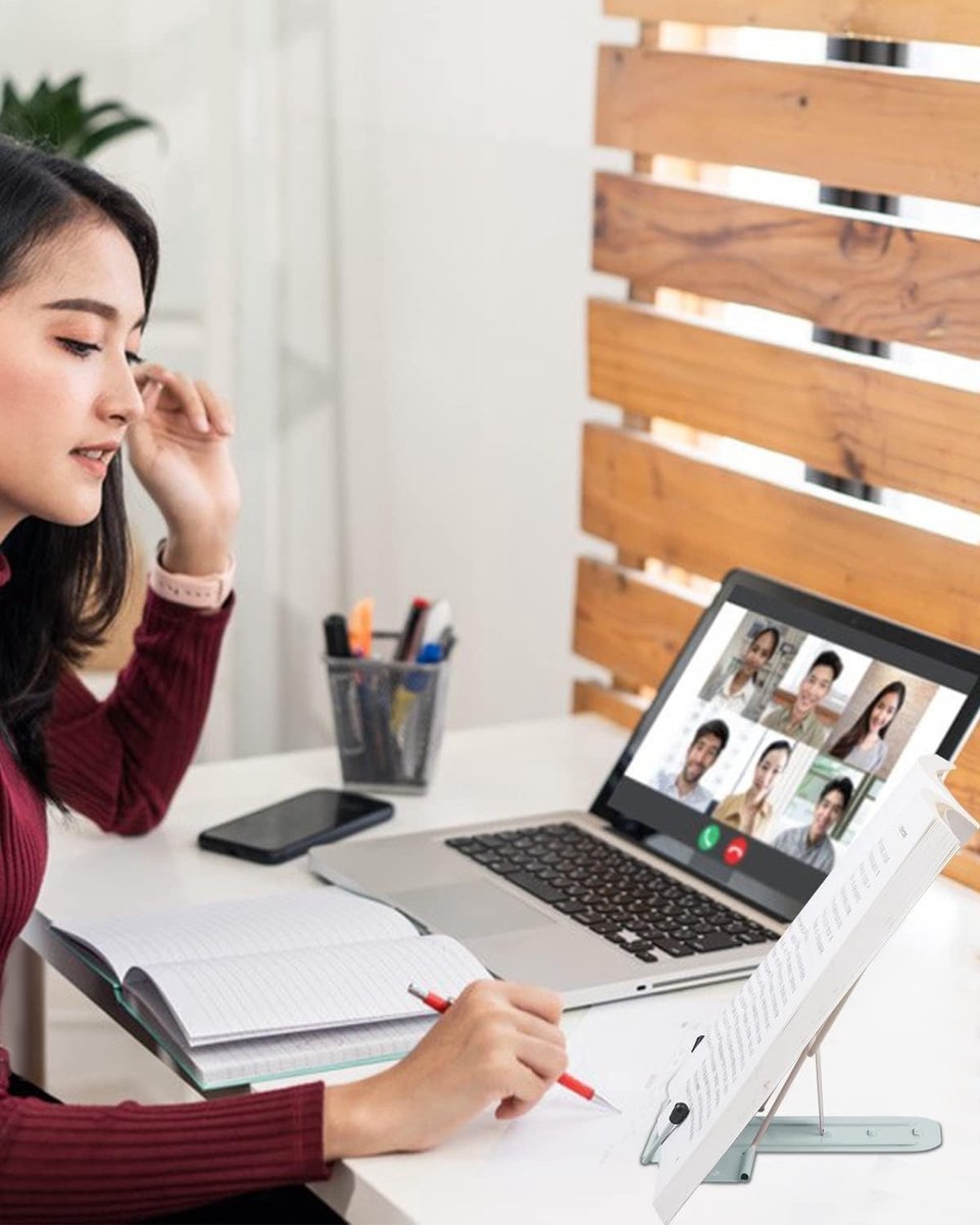 Multifunctionele Verstelbare Boeksteunen voor Studie, Kookboeken, iPad en Tijdschriften - Perfect voor Kantoor en School met Kleurrijke Accenten