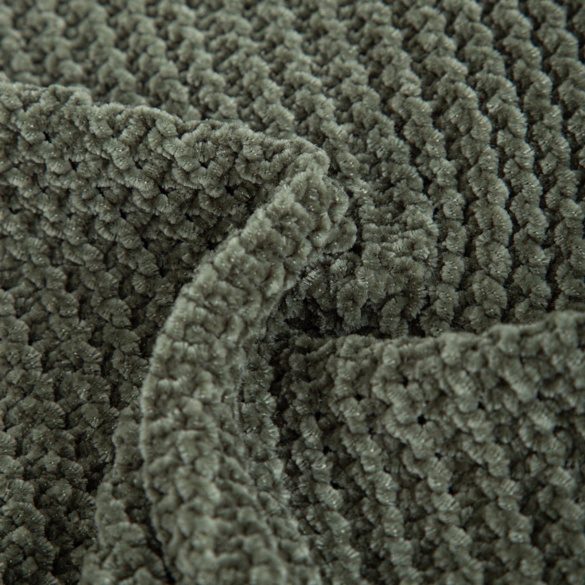 HOMLA Blanket - CHENILLE - khaki chenille - 130x170 cm - 782541