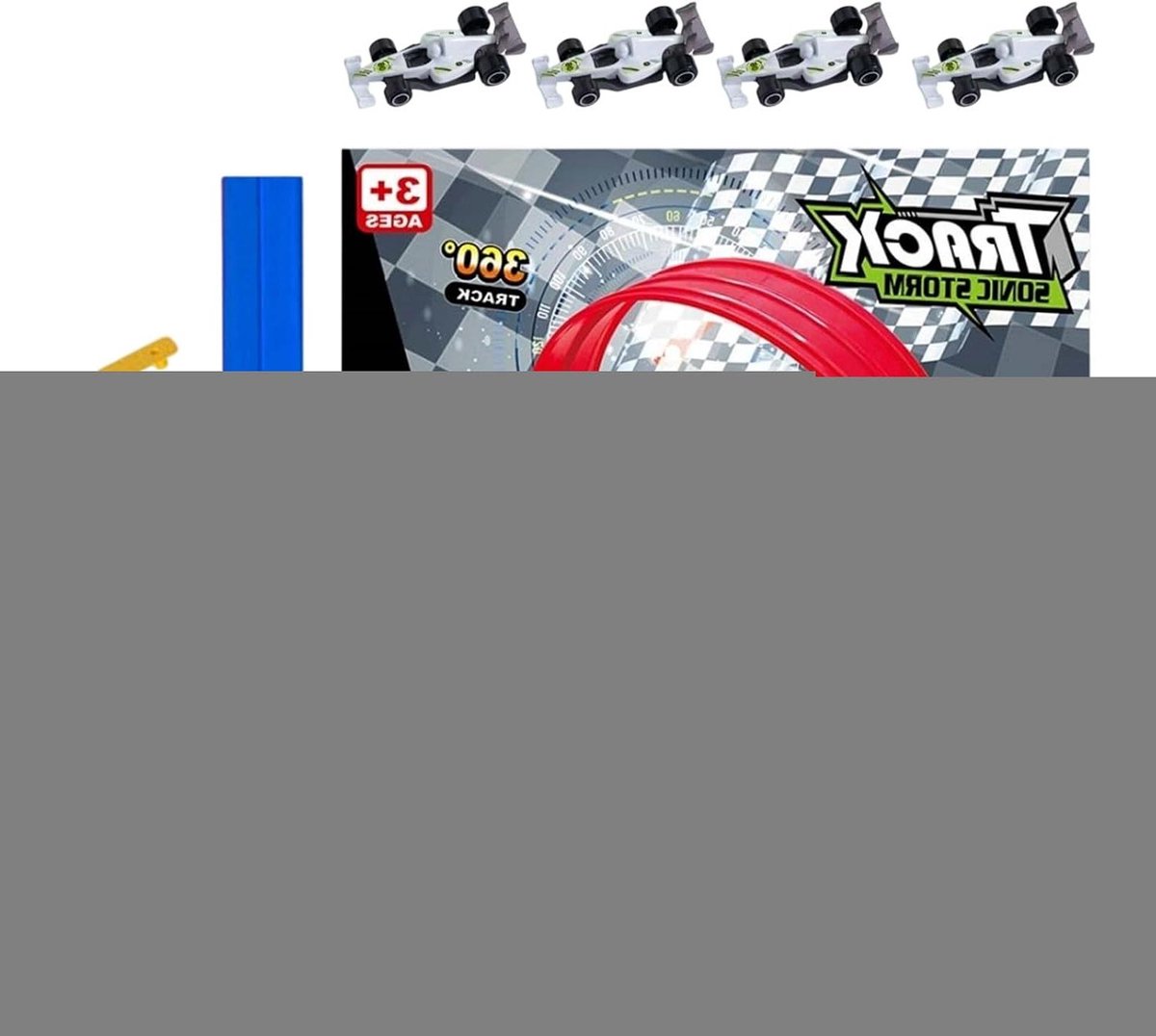 Flexibele Racebaan - Oprolbare Speelgoedbaan - Kinderspel - Anti-glij Zuignap - 4 Meter Spoor - Blauw