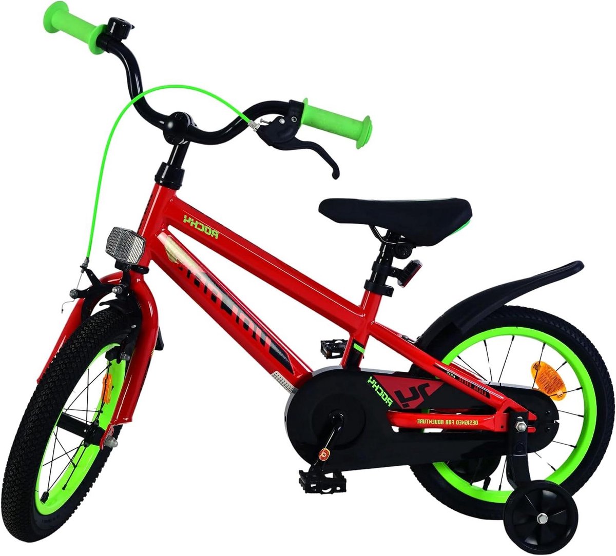 Kinderfiets Rood - Jongensfiets Meisjesfiets - Leren Fietsen - Veiligheid Voorop - 14 inch - Rood