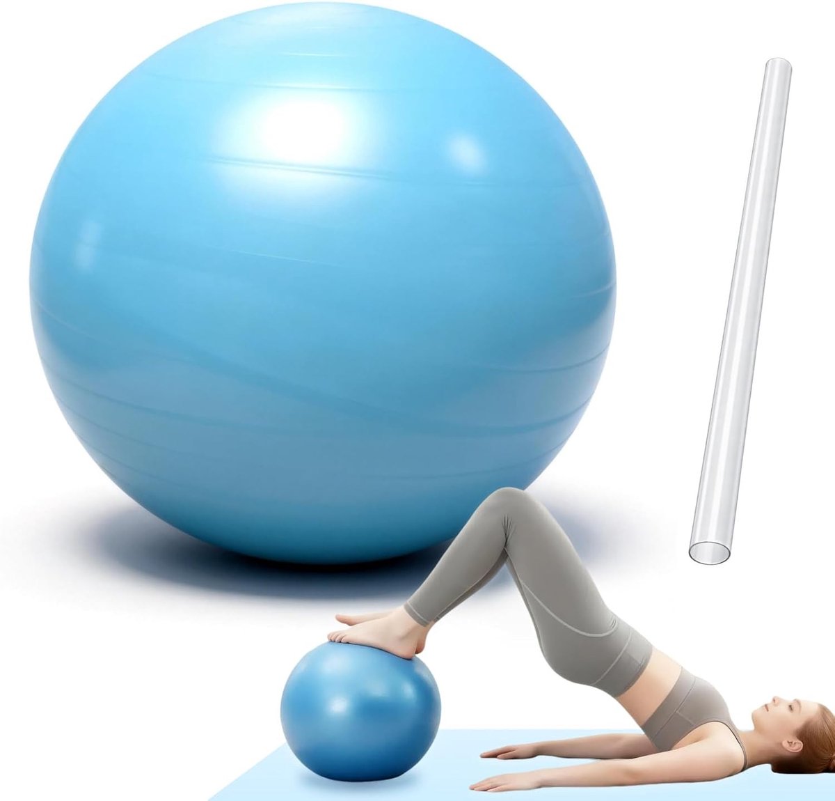 Non-slip Pilates bal van 25 cm voor yoga en fitness, hypoallergeen en duurzaam, ideaal voor thuisgebruik