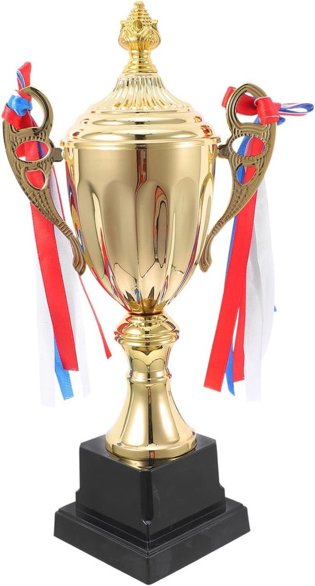 Gouden Trofee - Prijsbeker Sport - Wedstrijd Belonen - Elegant Ontwerp - 28.5 cm - Goud
