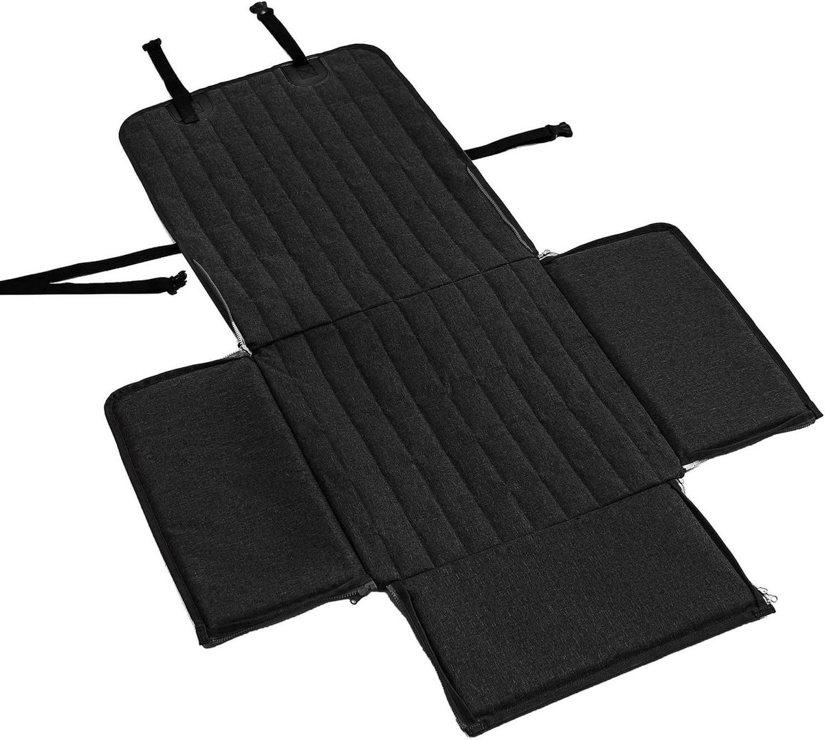 Hondenautostoelhoes - Hondenmat Auto - Veilig Reizen - Zijdelings Openend Design - 125 x 45 cm - Zwart