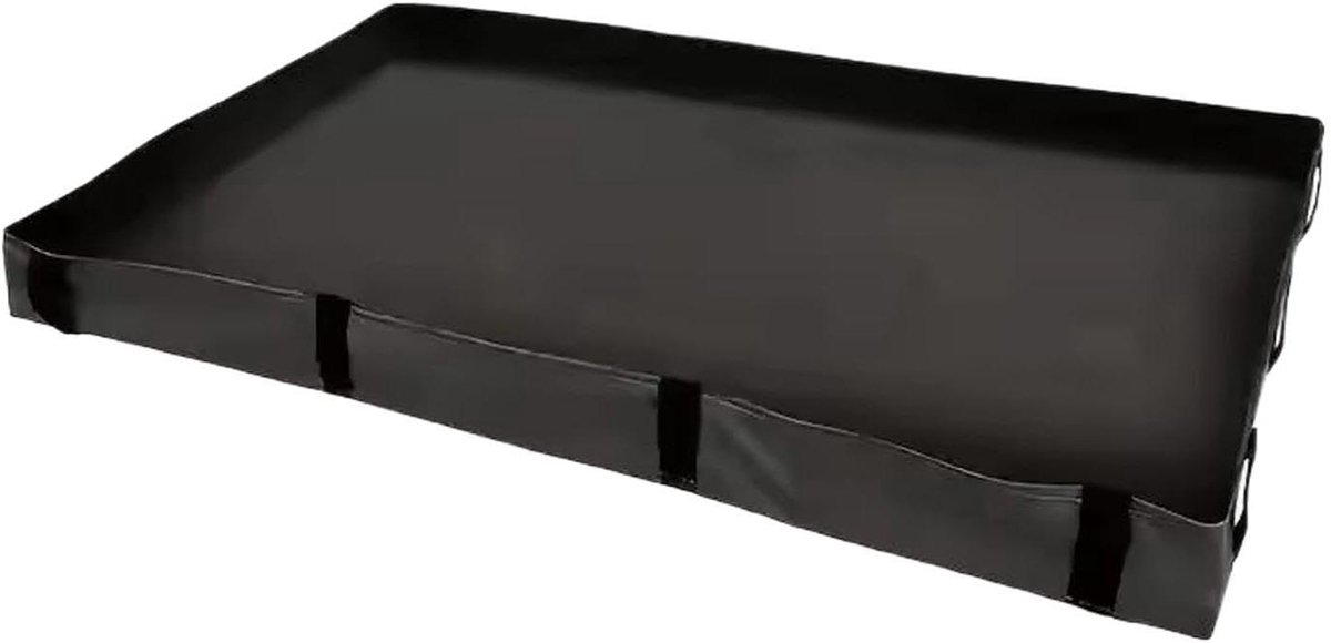 Konijnenkooi Onderlegger - Kooi Inzetstuk Vloermat - Netheid Binnen - Verhoogde Opvangrand - 117 x 61 cm - Zwart