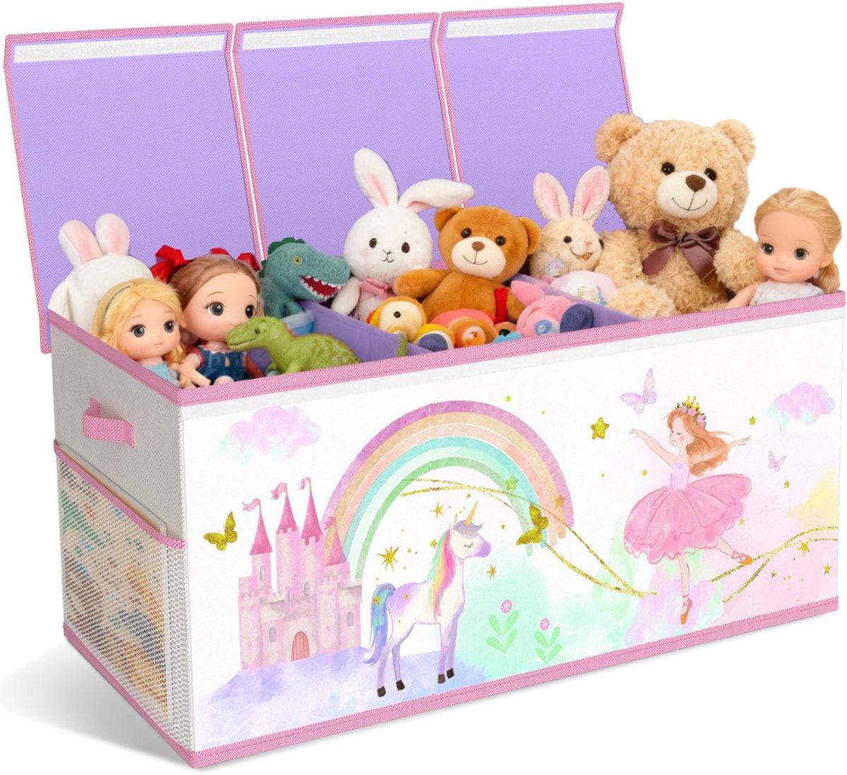 SP® Speelgoedkist - Speelgoedkast - Opbergkist - Roze - 96cm x 34cm x 39cm