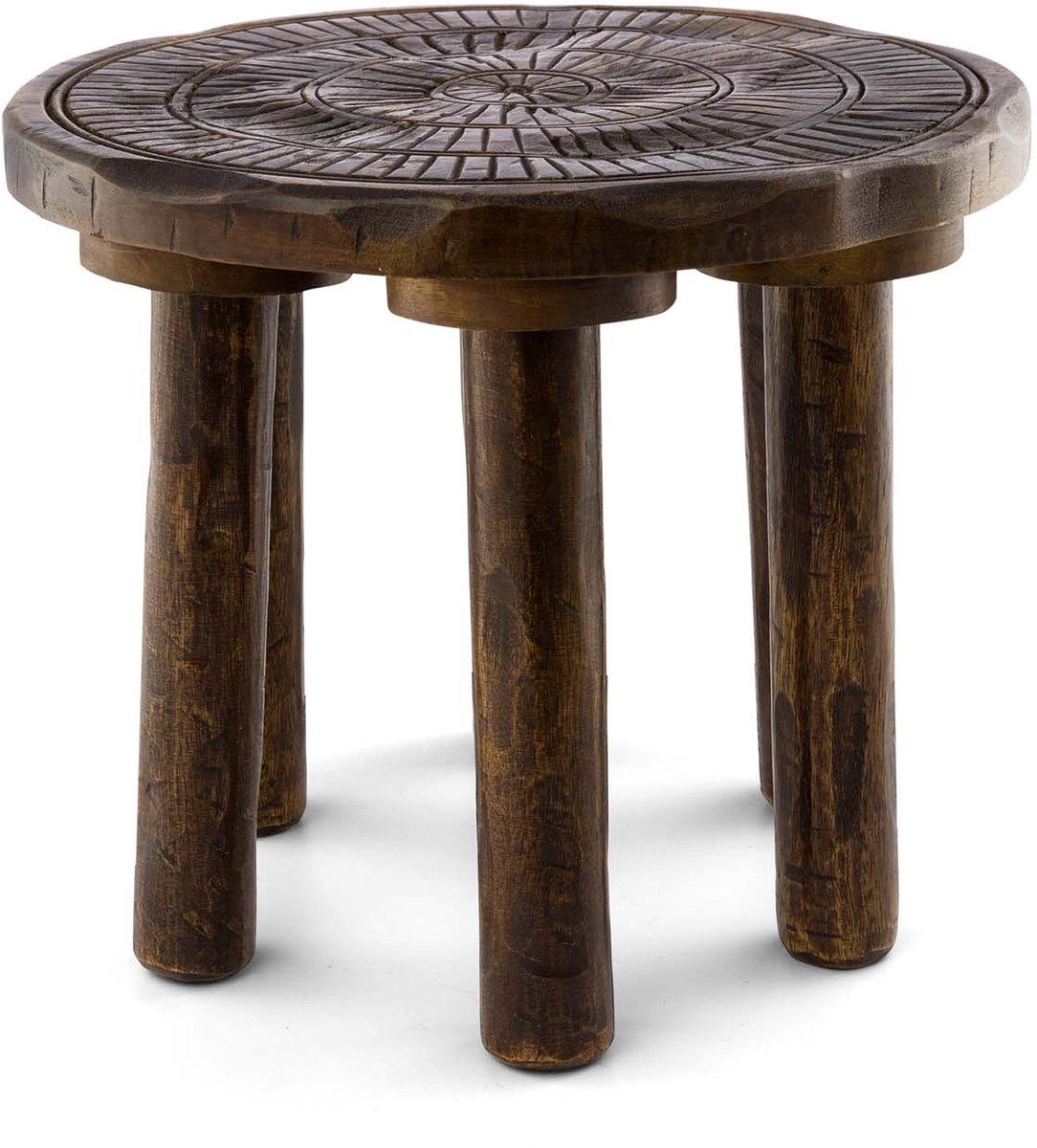 vtwonen - Bijzettafel - Hout - Donkerbruin - 30x25 cm