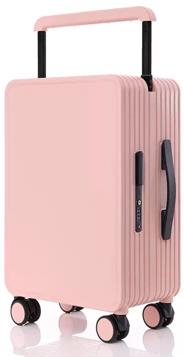 Handbagage Koffer - Reiskoffer - 20 inch - 35x55x23 cm – Lichtgewicht - TSA-slot - 360° Wielen - Inclusief Beschermhoes - Roze