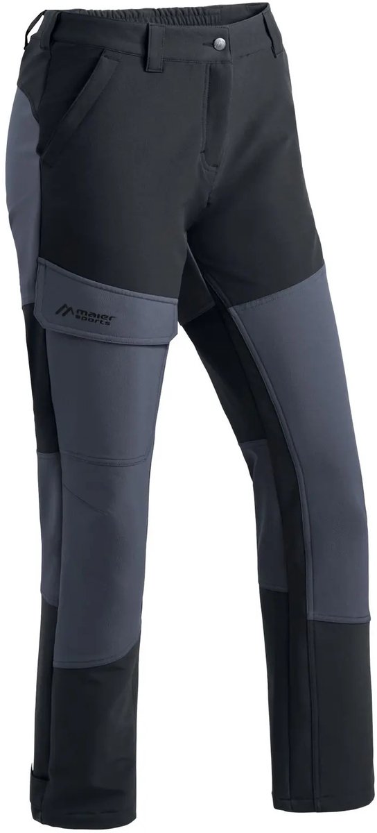 Damesbroek Maier Sports Fleeceflex Zwart