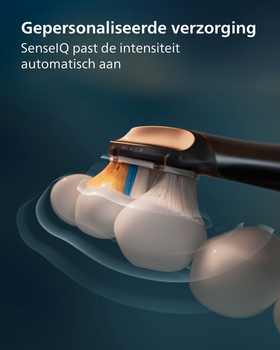 Philips Sonicare Next-Generation DiamondClean 9900 Prestige Elektrische Tandenborstel – met SenseIQ Technologie, Volledige Poetsbegeleiding en Smart Pressure Feedback, Sonic Blue HX9813/98 thumbnail 5