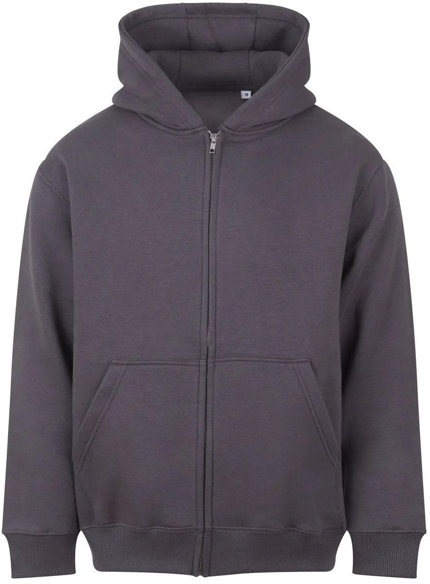 Dikke zip-hoodie Just Hoods Vision Solid Charcoal