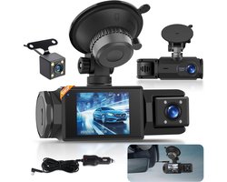 Dash Cam - Full HD - Drie-kanaals Opname - Nachtzicht - Voor Auto's