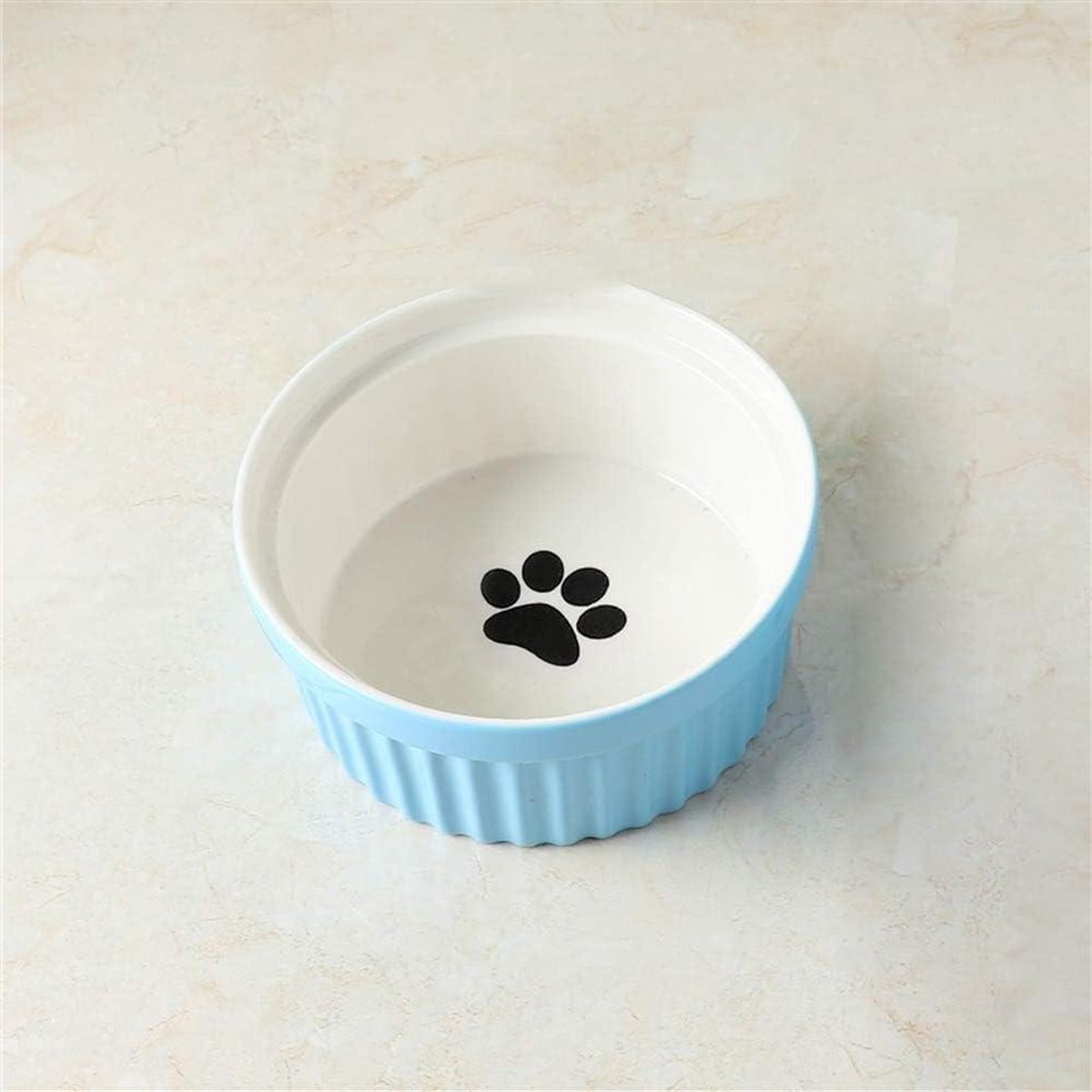 Dubbele Voerbak - Huisdier Bakjes - Comfortabel Eten - 15° Kantelontwerp - 12x5.5cm - Blauw