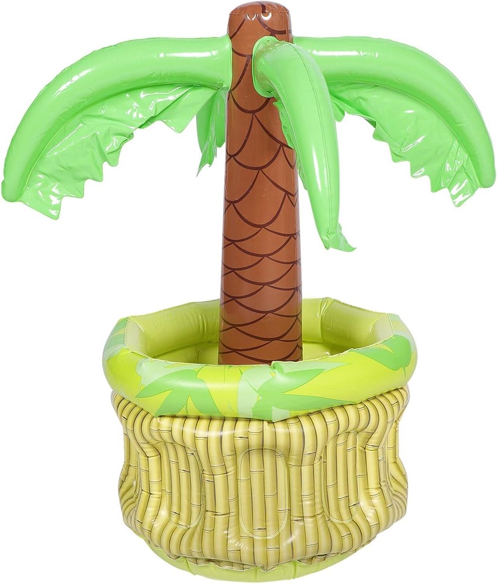 Opblaasbare IJsemmer - Kokosboom Design - Feestelijke Decoratie - Creatief en Draagbaar - 70 x 70 x 68 cm - Groen